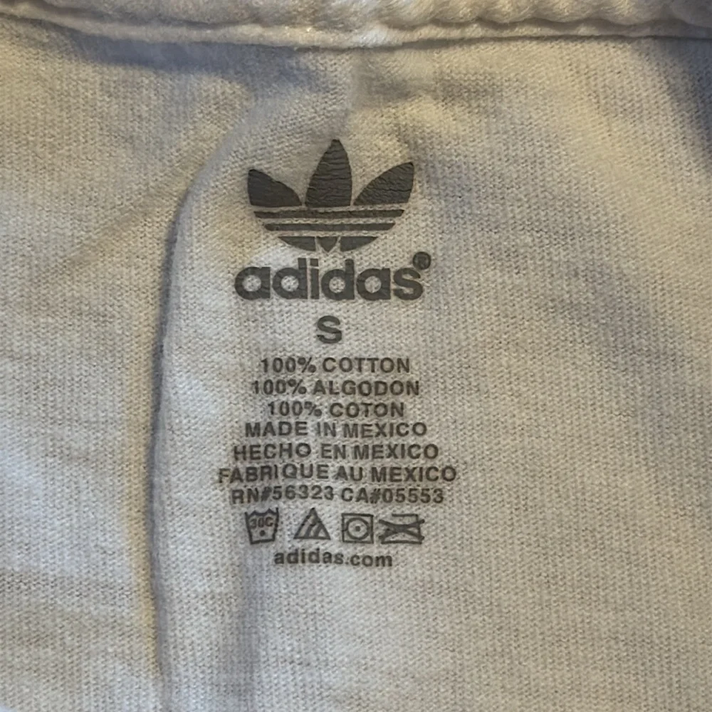 Adidas White Tee -size Small